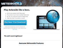 Tablet Screenshot of downloadmeteoroids.com